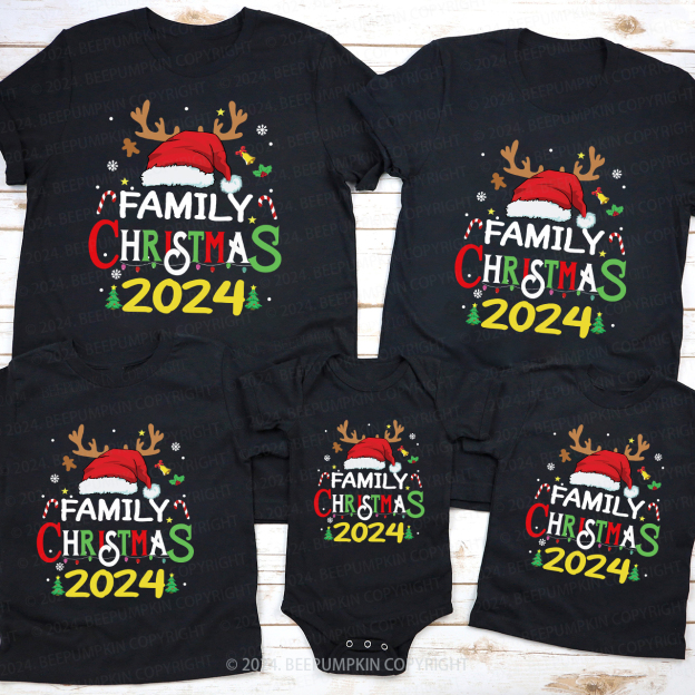 2024 Family Christmas Santa Shirts For Family Members