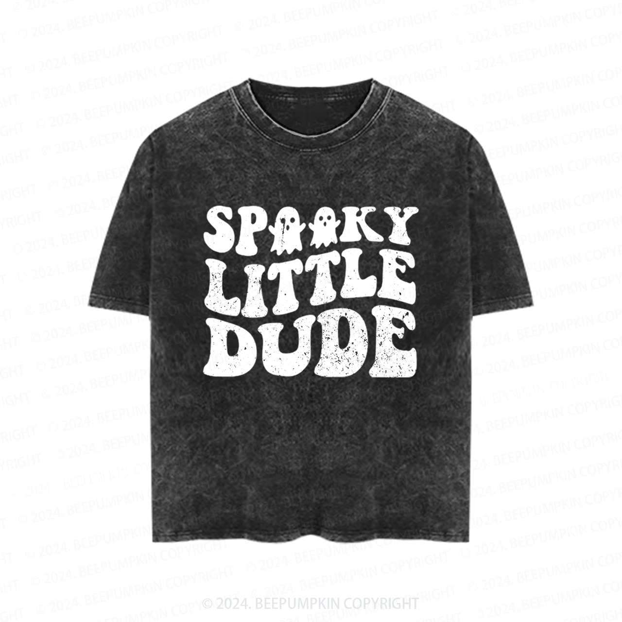 Spooky Season Halloween Ghost  Toddler&Kids Washed Tees           Sale-Beepumpkin™