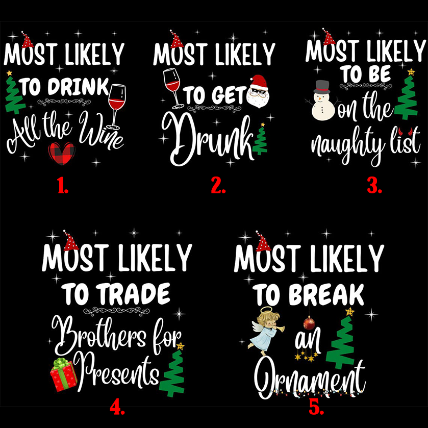 Christmas Elements Most Likely To Family Matching Blue Pajamas Beepumpkin