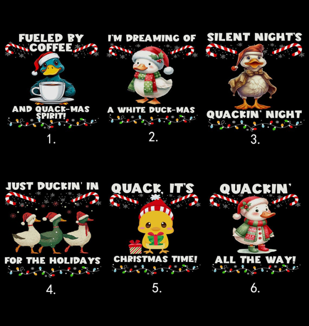 Personalized Christmas Ducks Family Matching Blue Pajamas Beepumpkin