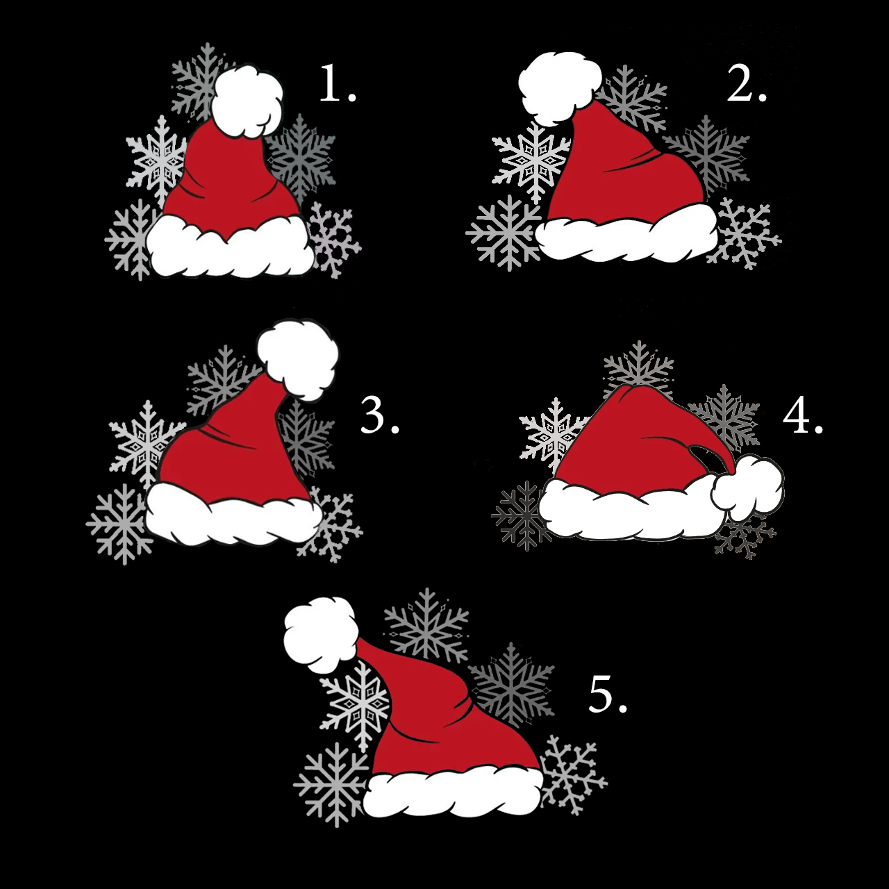 Personalized Santa Claus Hat Family Matching Blue Pajamas Beepumpkin