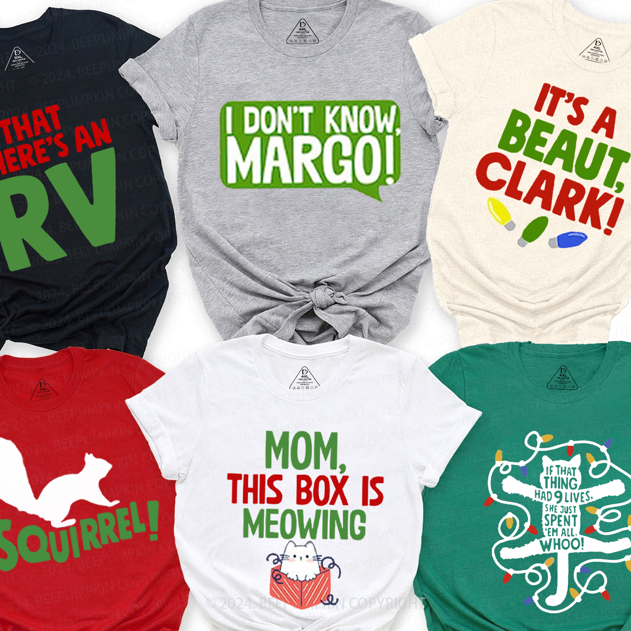 Christmas Vacation Story Quotes Family Matching T-Shirts Beepumpkin