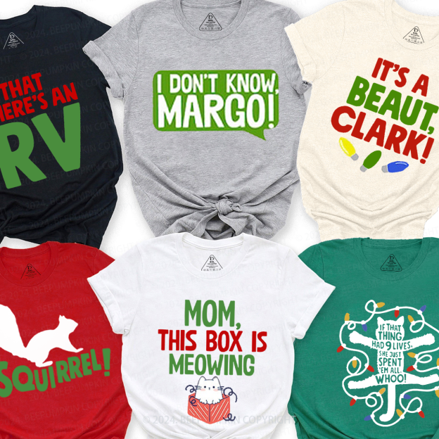 Christmas Vacation Story Quotes Family Matching T-Shirts Beepumpkin