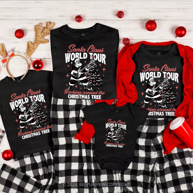  Santa Claus World Tour Family Matching T-Shirts Beepumpkin
