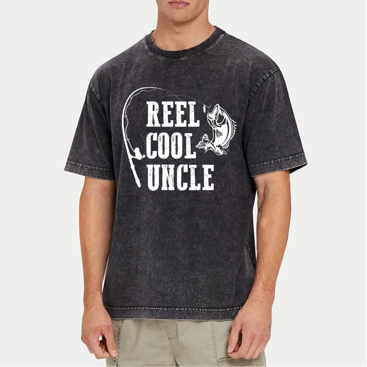 Fishing Reel Cool Uncle Washed T-Shirts 