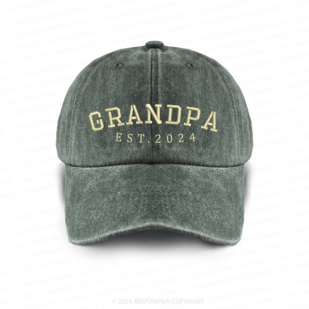 Personalized Date Embroidered Vintage Aldult Baseball Hat