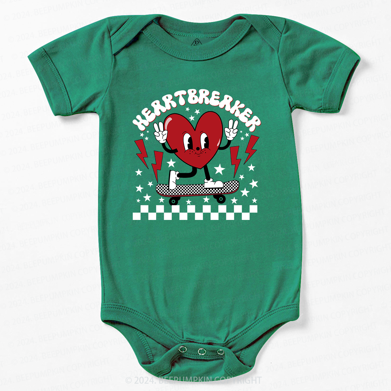 HeartBreaker Skateboard Valentine's Day Bodysuit For Baby
