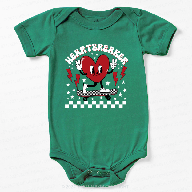 HeartBreaker Skateboard Valentine's Day Bodysuit For Baby