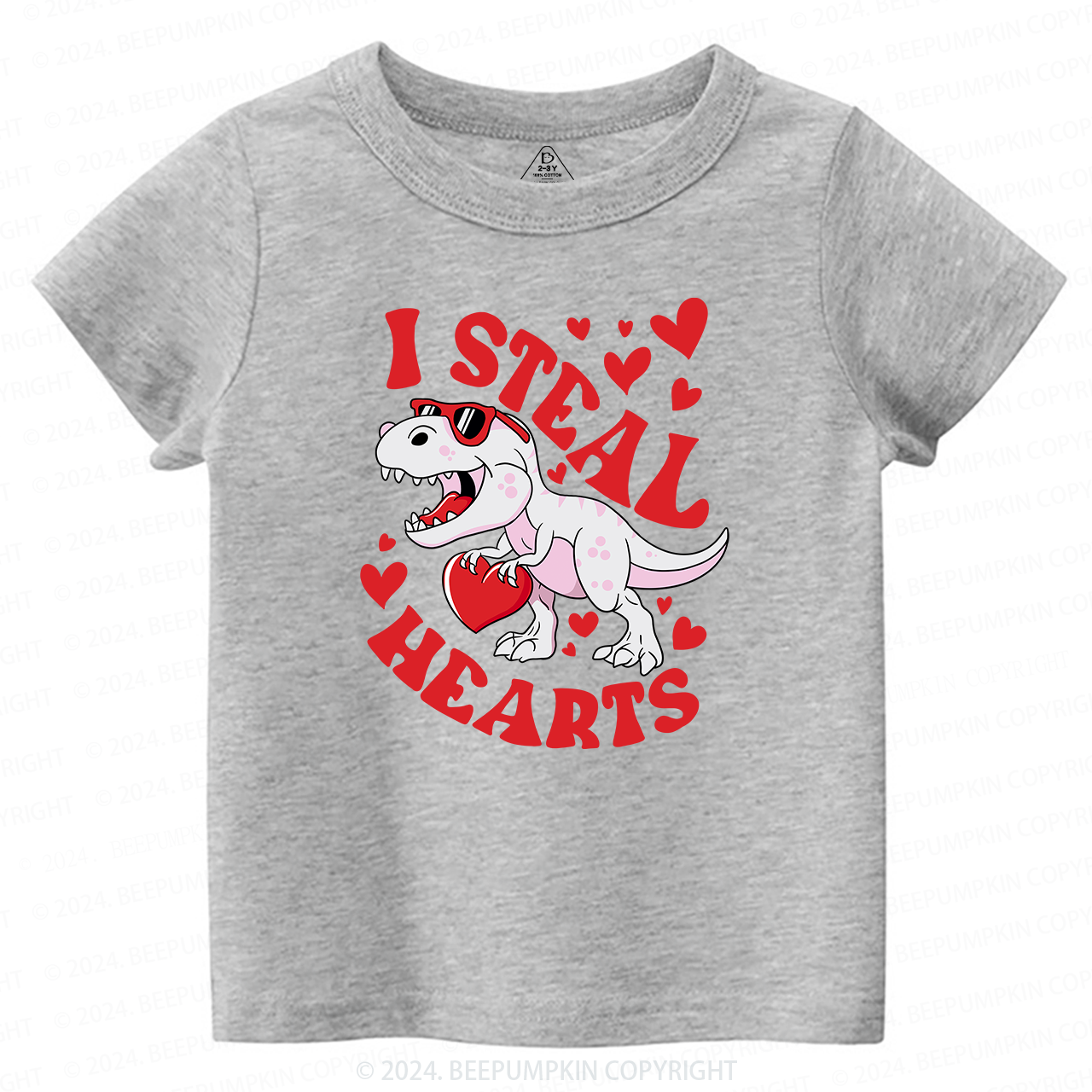 I Steal Hearts Valentine's Day Toddler&Kids Tees Beepumpkin