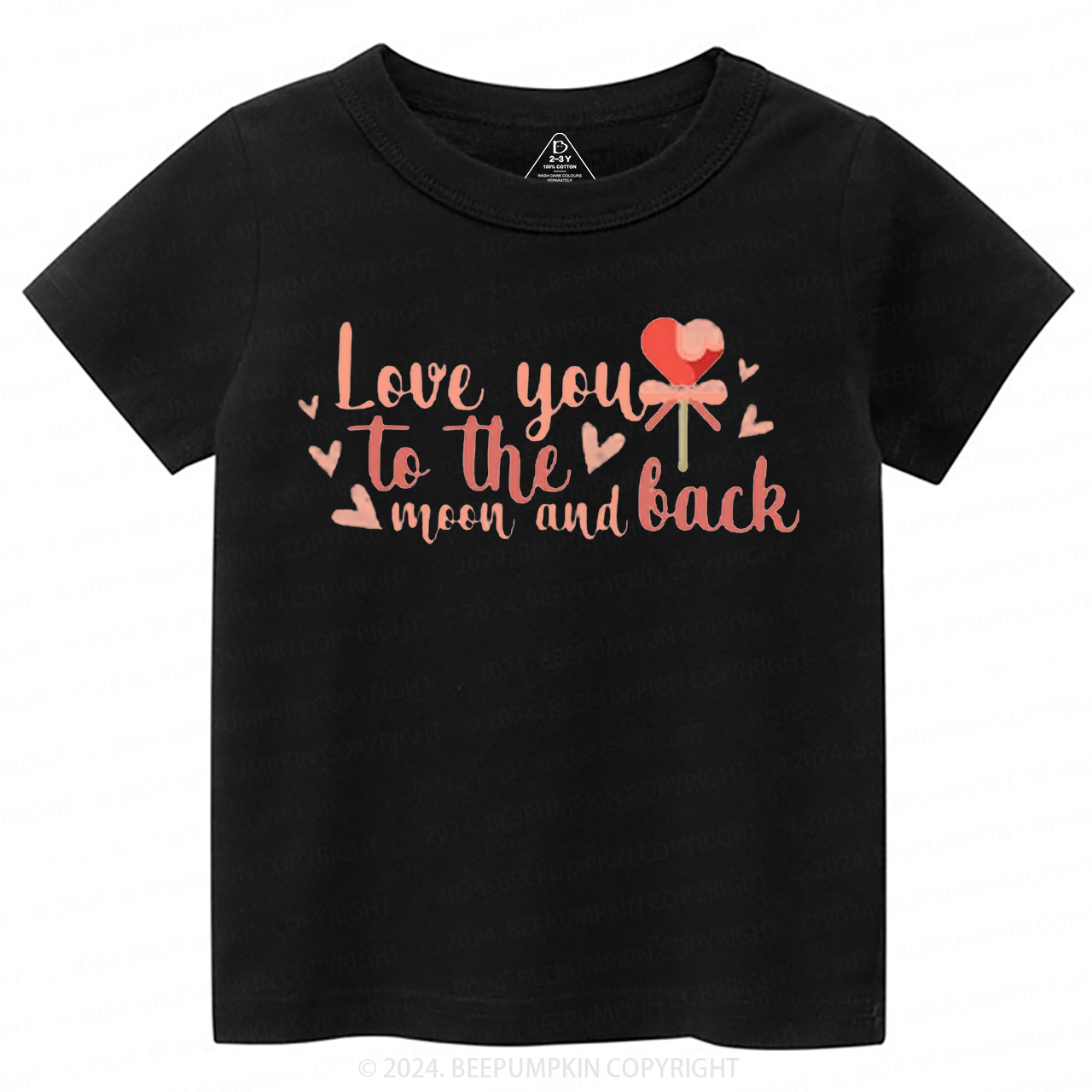 Love You To The Moon And Back Kids Shirt For Valentine