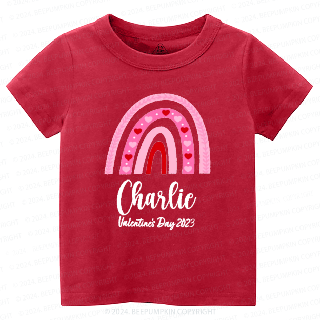 Heart Rainbow Valentine Kids Shirt