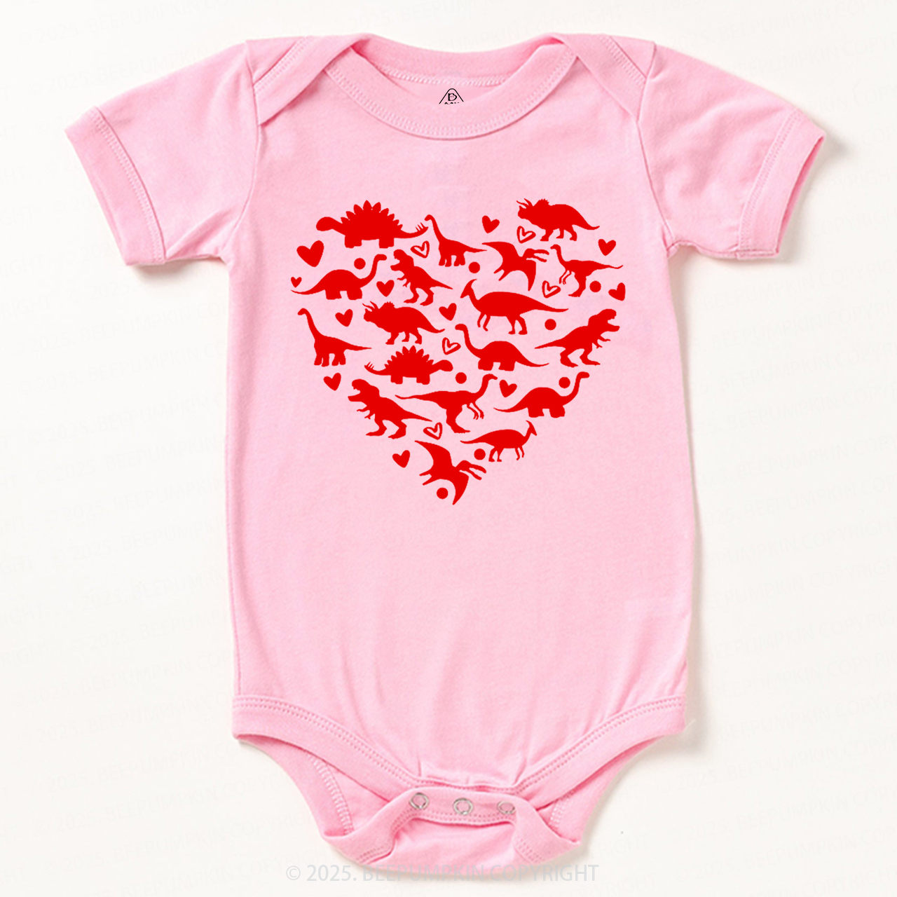 Dinosaur Valentine's Day Bodysuit Beepumpkin
