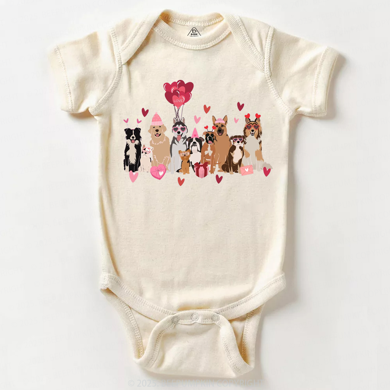 Dog Valentine's Day Bodysuit Beepumpkin