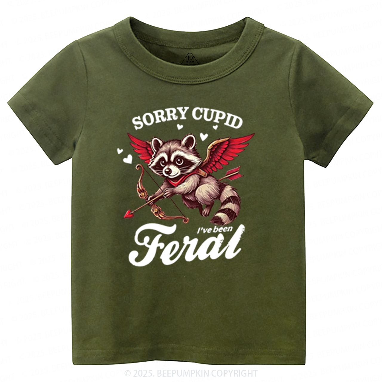 Sorry Cupid I've Been Feral Valentine's Day Toddler&Kid's Tees Beepumpkin