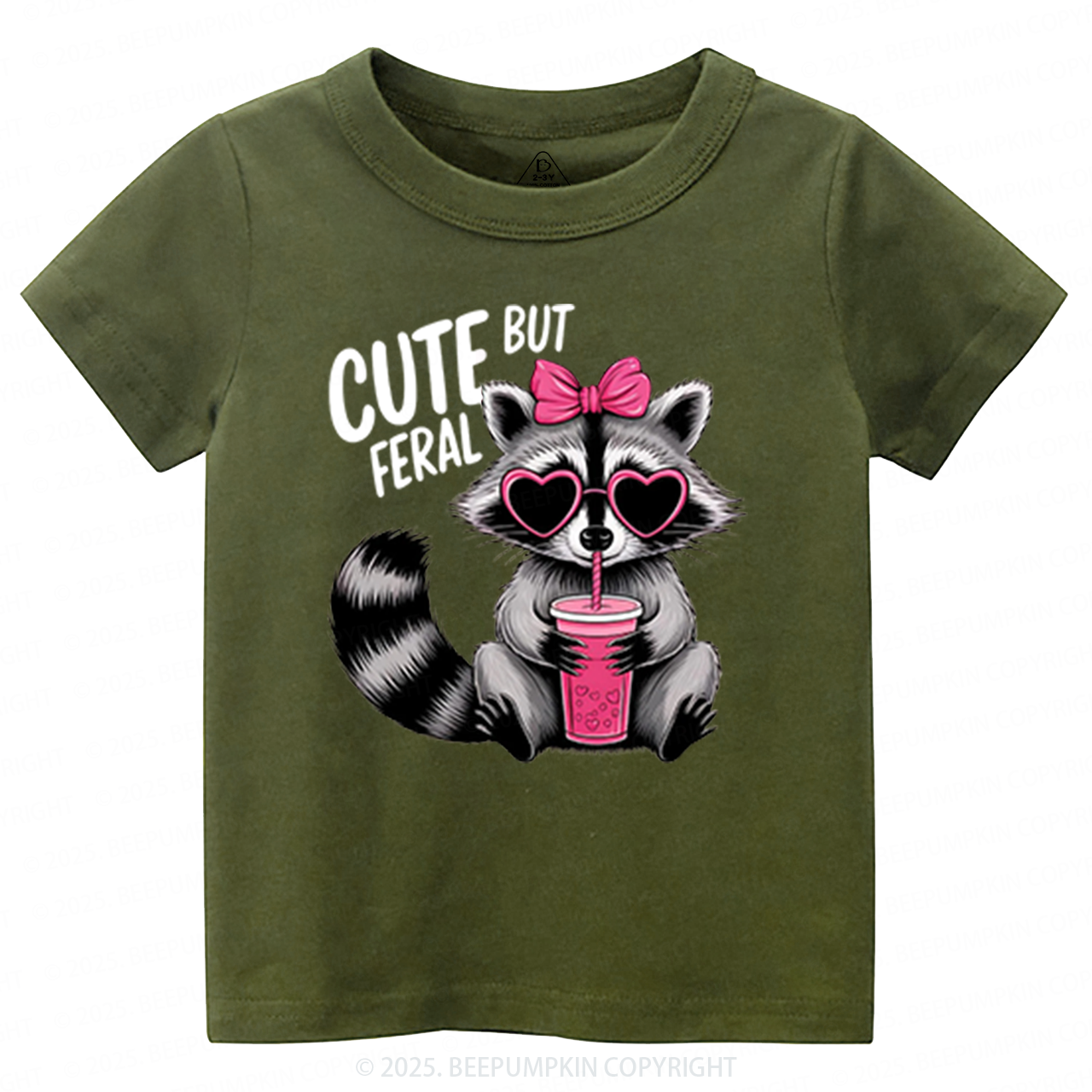 Cute But Feral Valentine's Day Toddler&Kid's Tees Beepumpkin