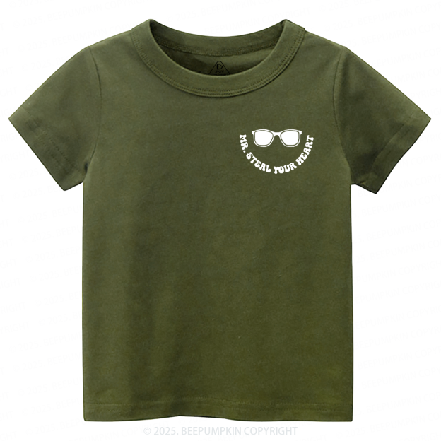 Mr Steal Your Heart Valentine's Day Toddler&Kid's Tees Beepumpkin