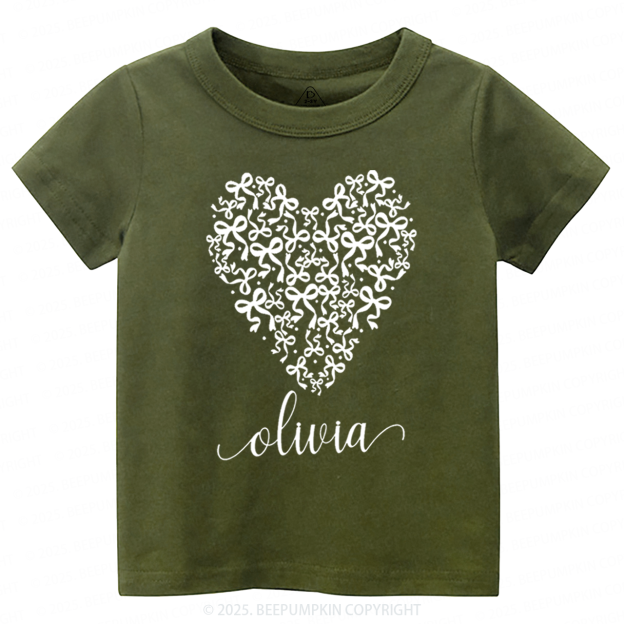 Personalized Name Butterfly Love Heart Toddler&Kid's Tees Beepumpkin