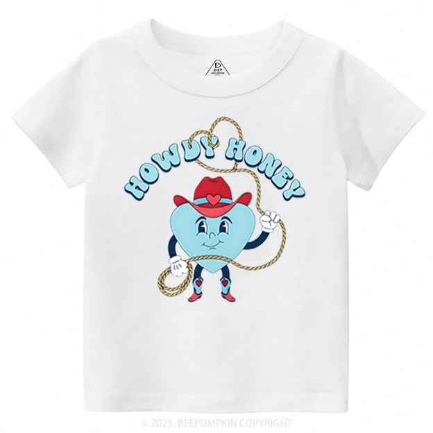 Howdy Honey Valentine's Day Toddler&Kid's Tees Beepumpkin