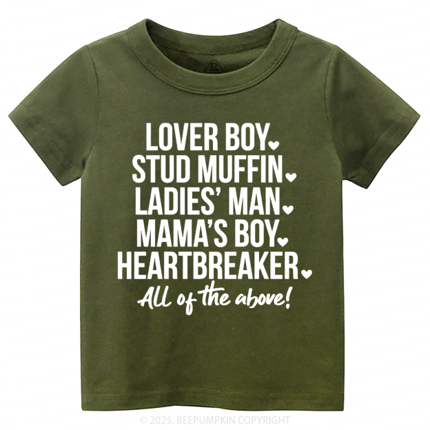 Boys Valentine's Day Toddler&Kid's Tees Beepumpkin
