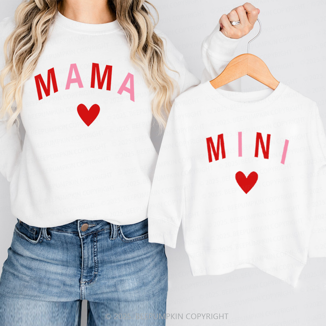 Mommy and Me Valentine's Day Family Matching Sweatshirts