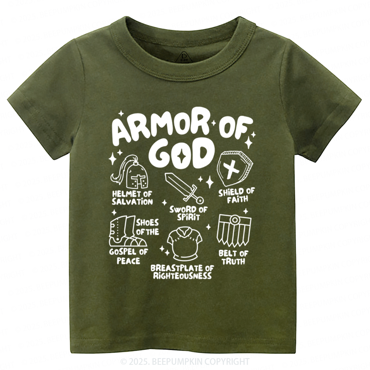 Armor of God Toddler&Kid's Tees Beepumpkin