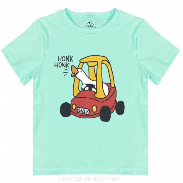Silly Goose Red Car Toddler&Kid's Tees Beepumpkin