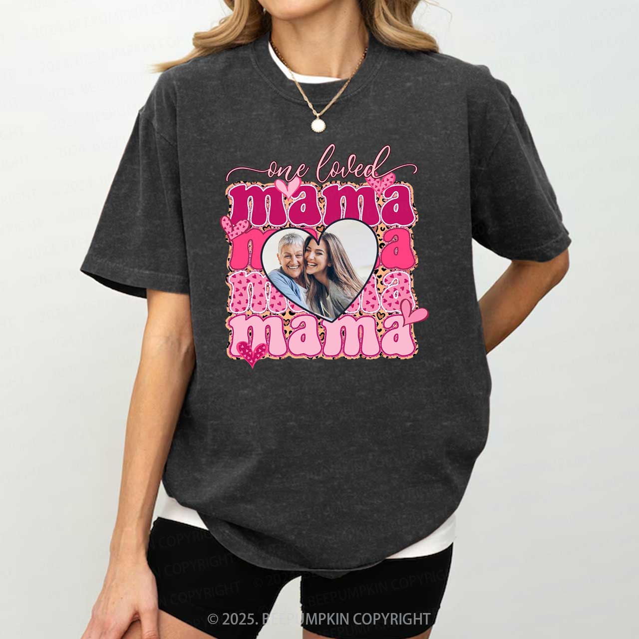Personalized Photo Mother's Day Washed T-Shirts