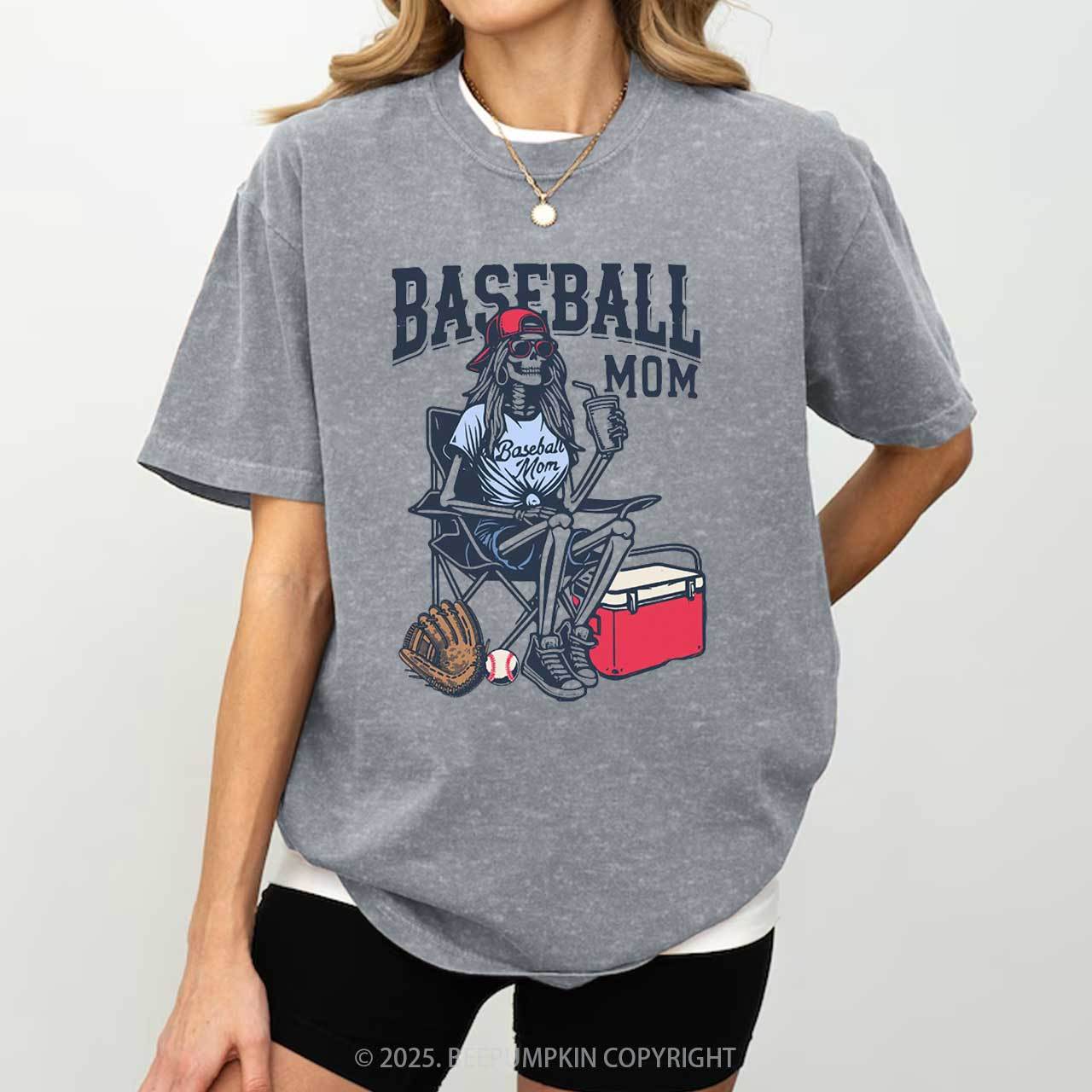 Baseball Mom Washed T-Shirts