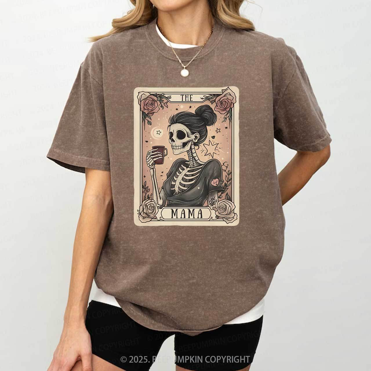 The Mom Tarot Card Washed T-Shirts