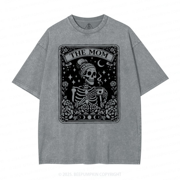 The Mom Tarot Card Mama Washed T-Shirts
