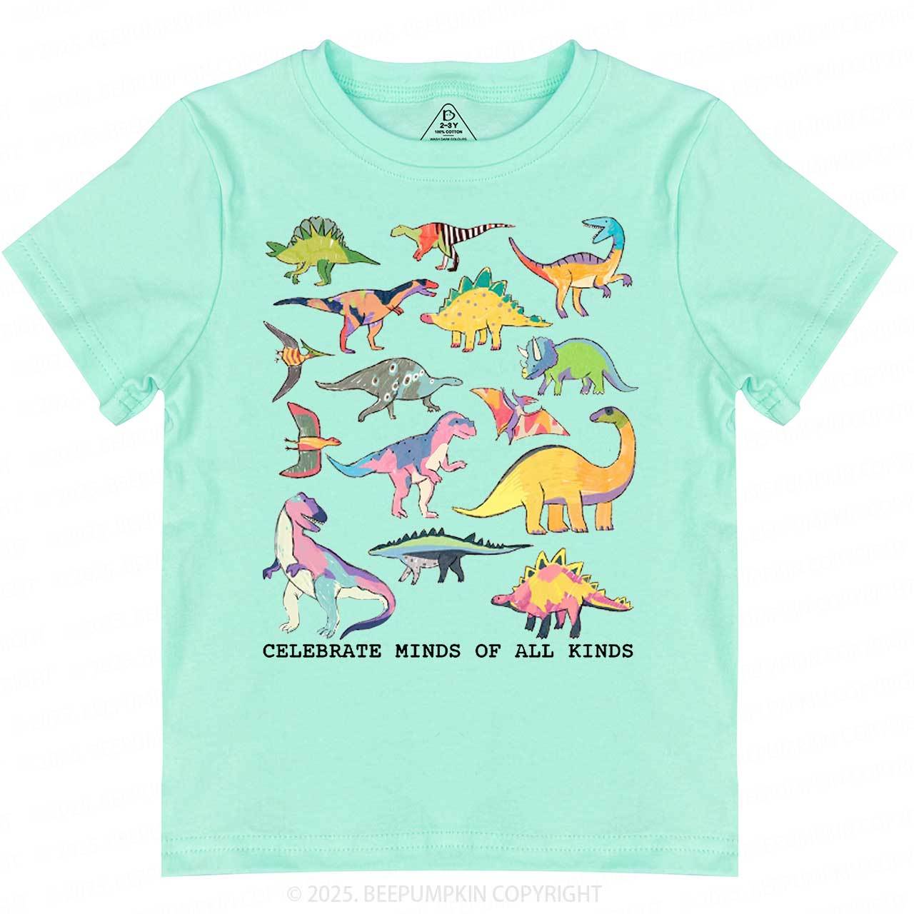 Celebrate Minds Of All Kinds Toddler&Kid's Tees Beepumpkin