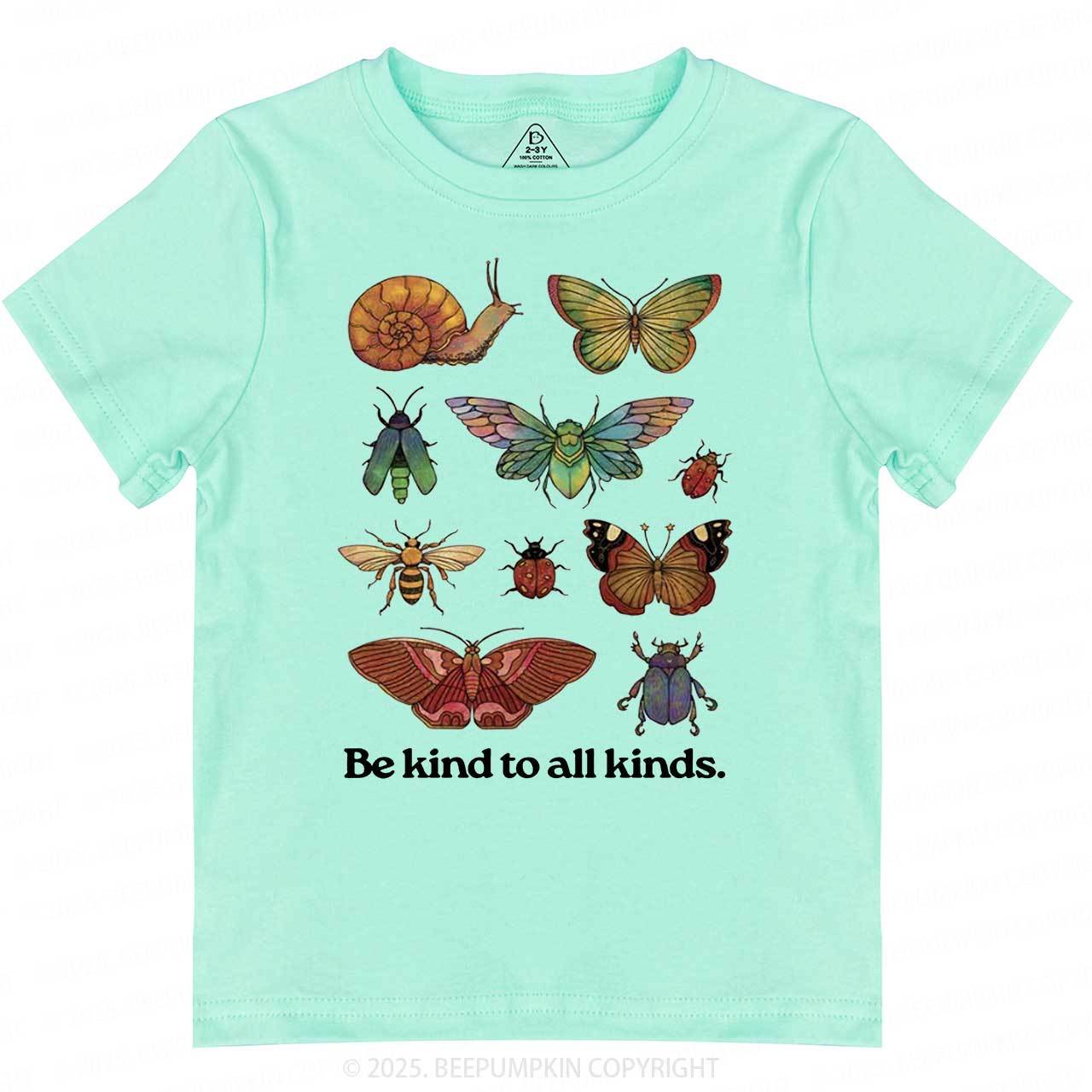 Be Kind To All Kinds Toddler&Kid's Tees Beepumpkin