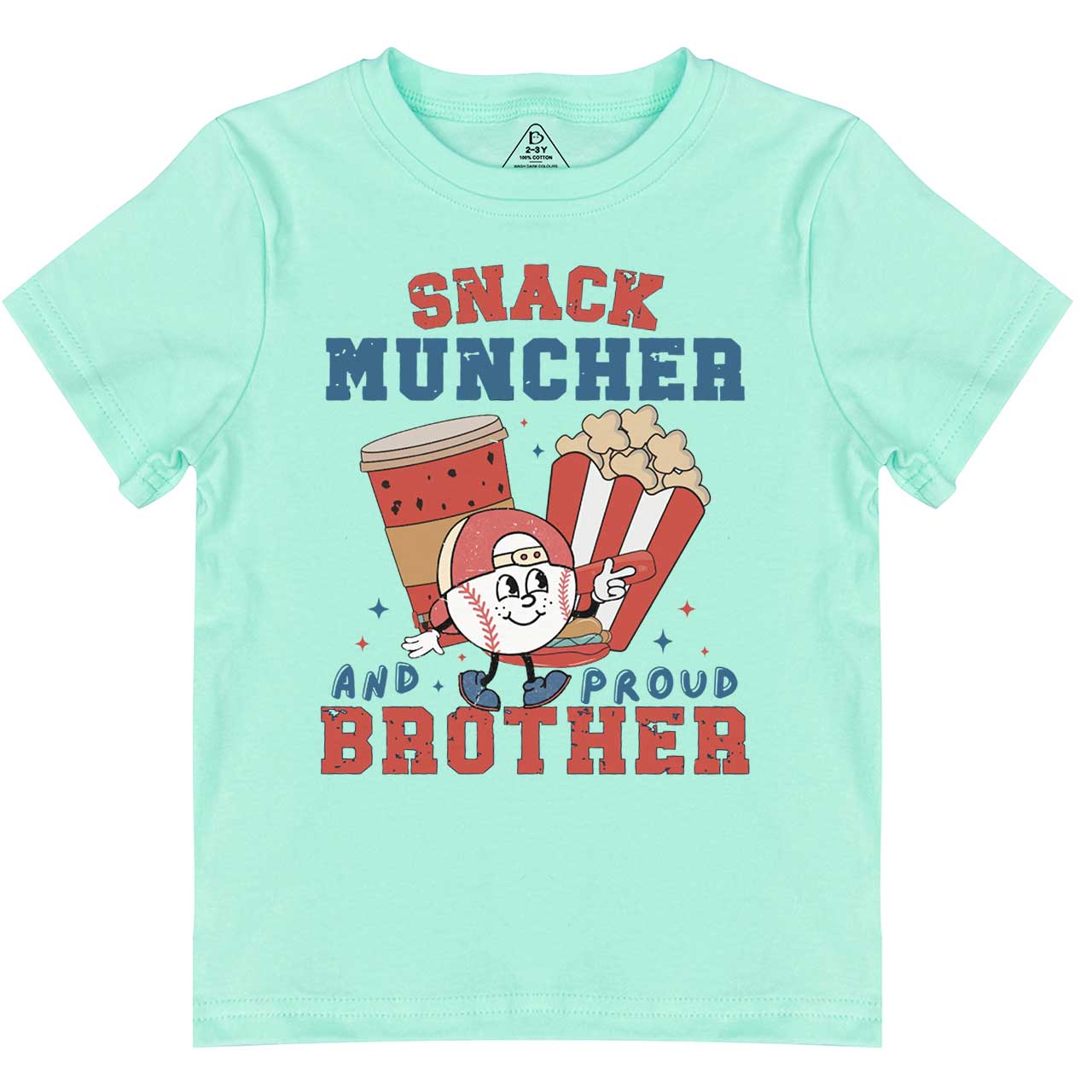 Personalized Snack Muncher Baseball Toddler&Kid's Tees Beepumpkin