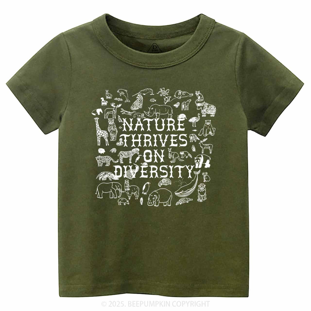 Nature Thrives On Divesity Toddler&Kid's Tees Beepumpkin
