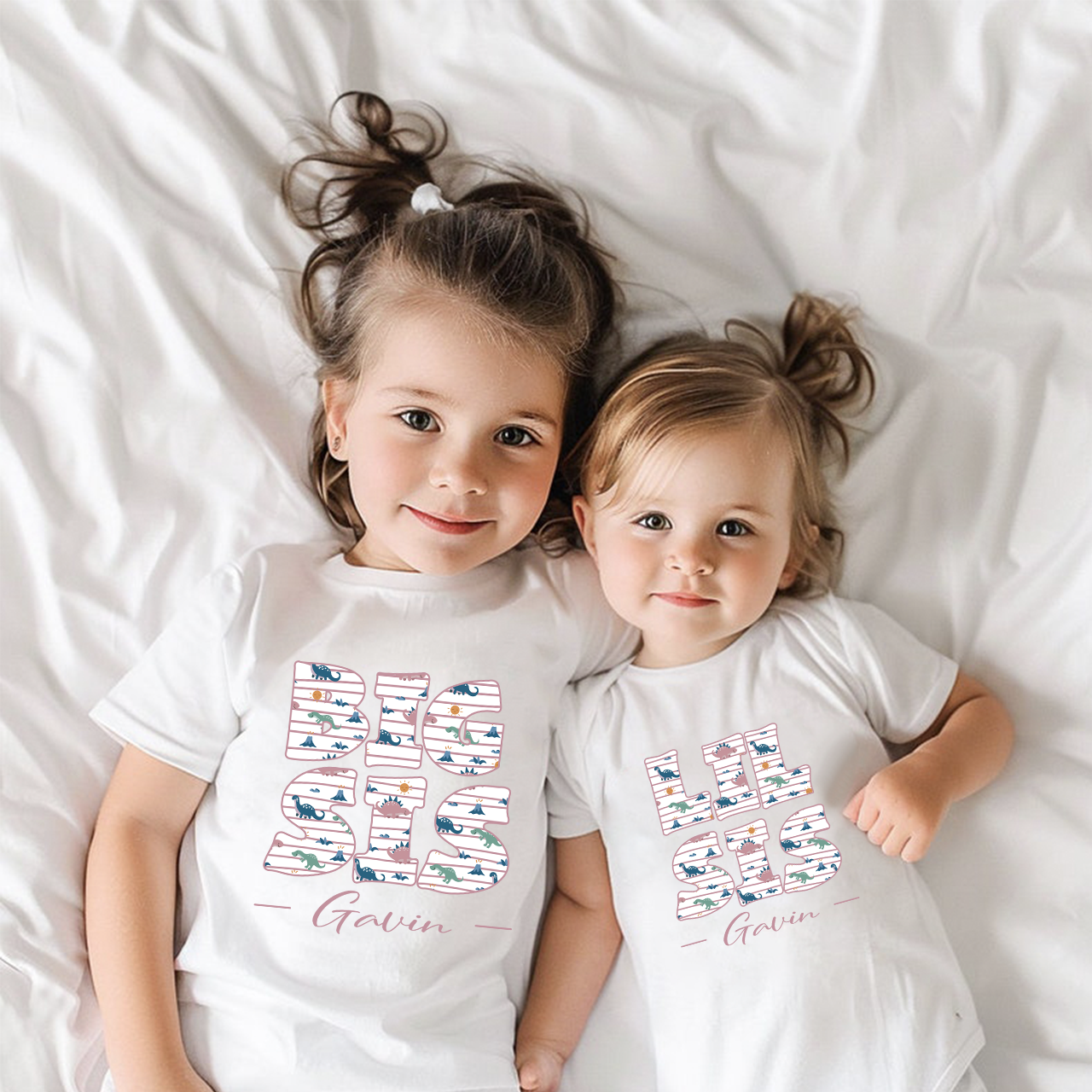 Big Bro Lil Sis Siblings Family Matching Shirt