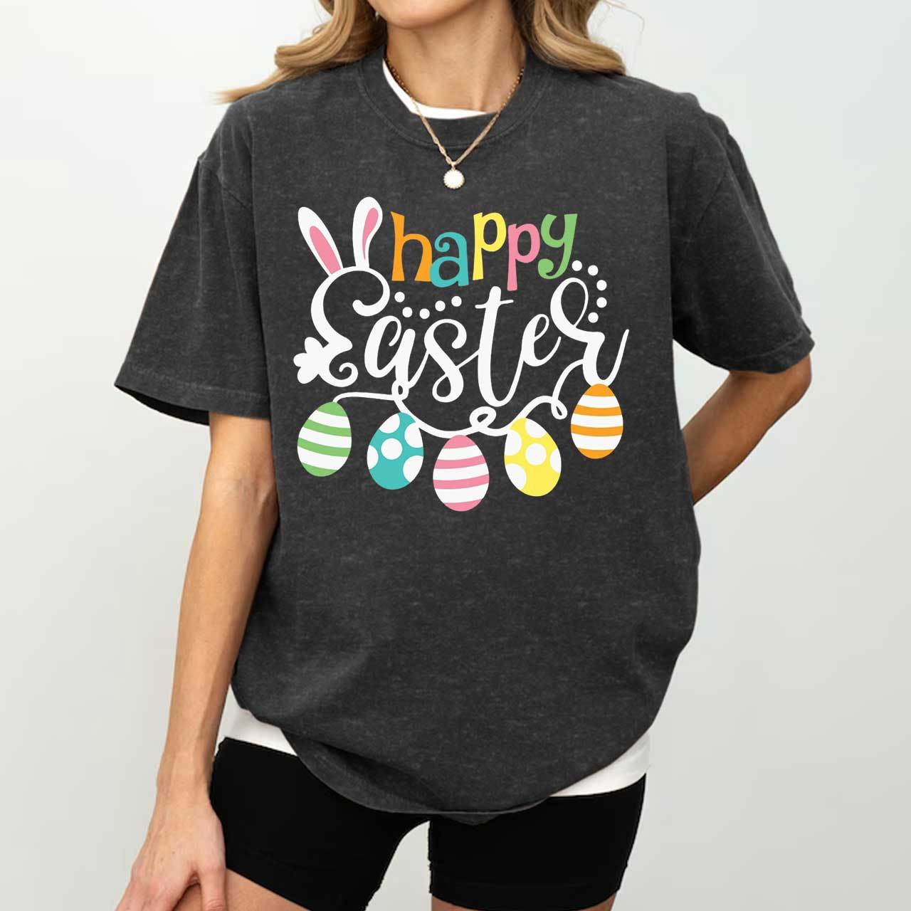 Happy Easter Mama Washed T-Shirts