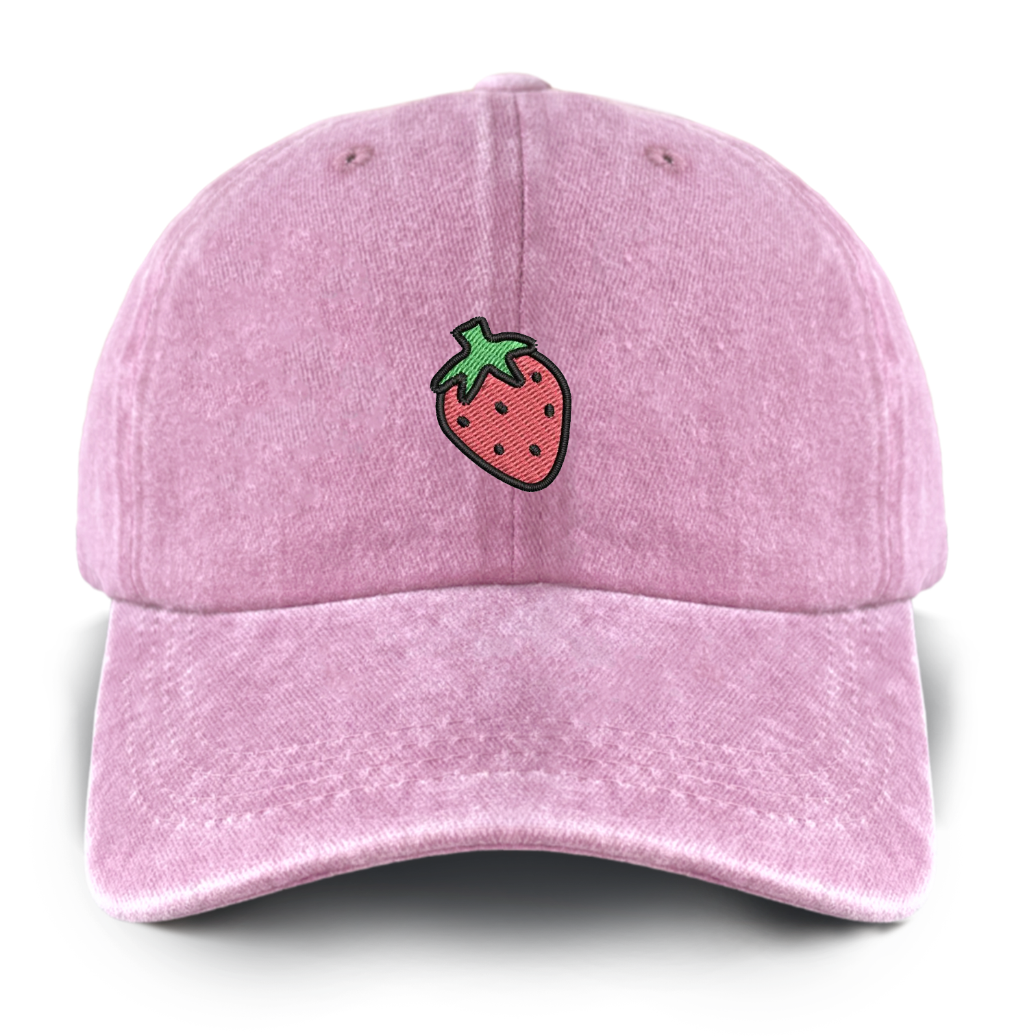 Personalized 17 Types Of Fruit Embroidery Washed Baseball Cap For Kids
