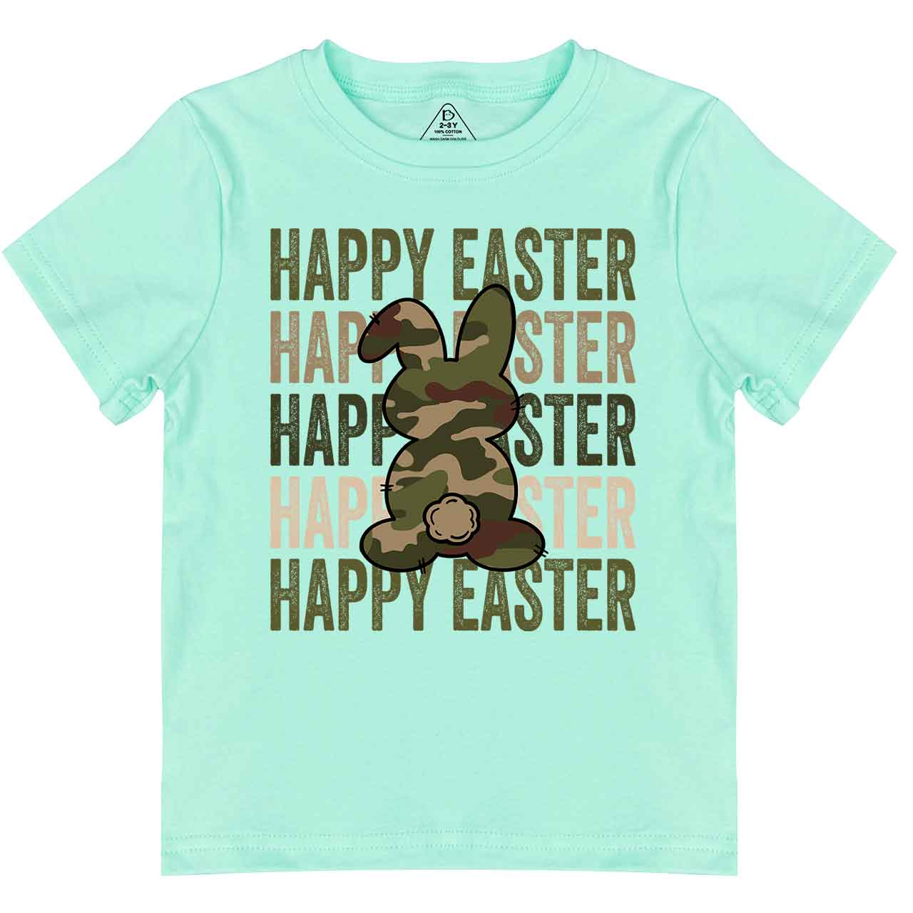 Easter Camouflage Happy Bunny Toddler&Kid's Tees Beepumpkin