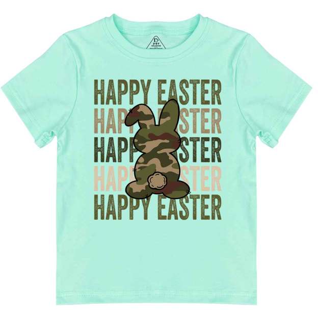 Easter Camouflage Happy Bunny Toddler&Kid's Tees Beepumpkin