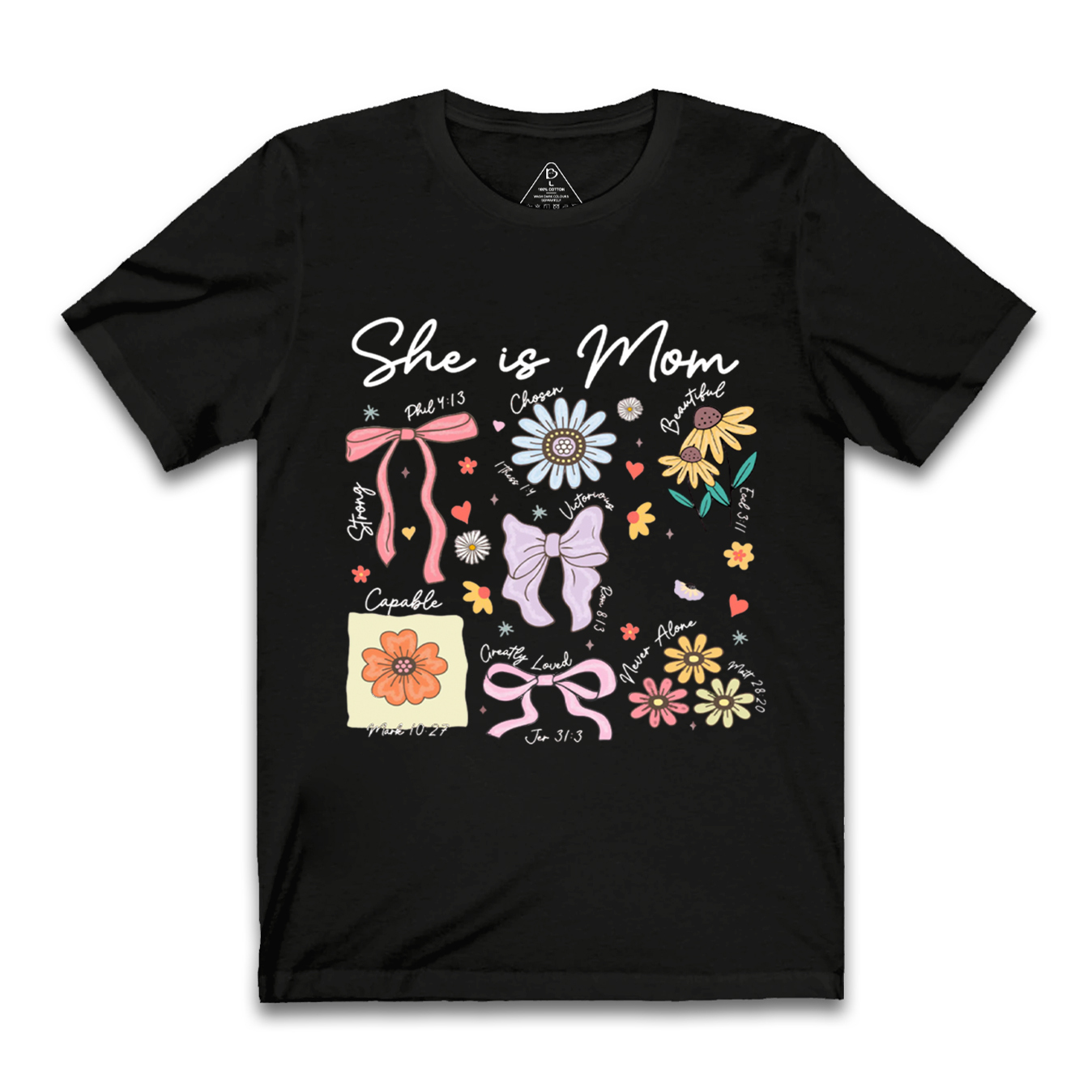 She is Mom Boho Floral T-Shirts
