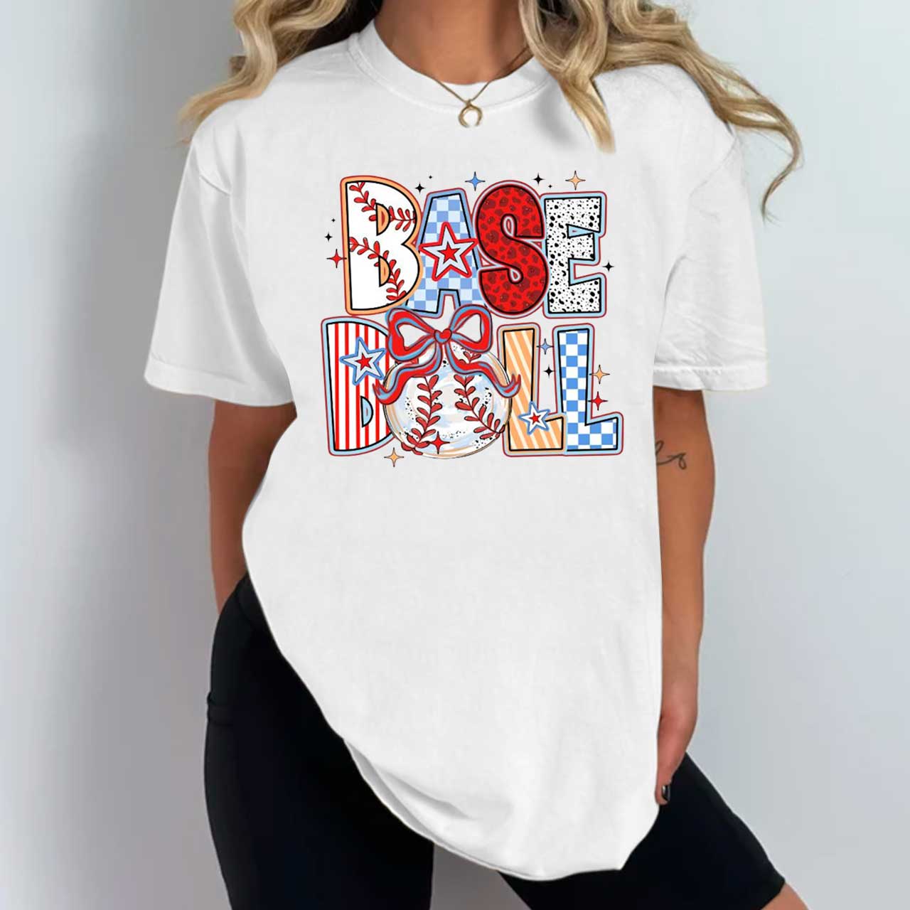 Brushstroke Baseball Mama T-Shirts