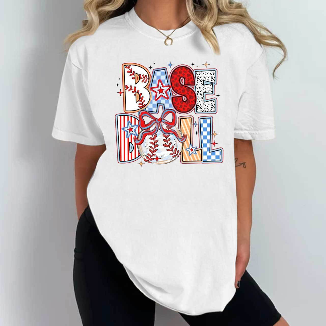 Brushstroke Baseball Mama T-Shirts