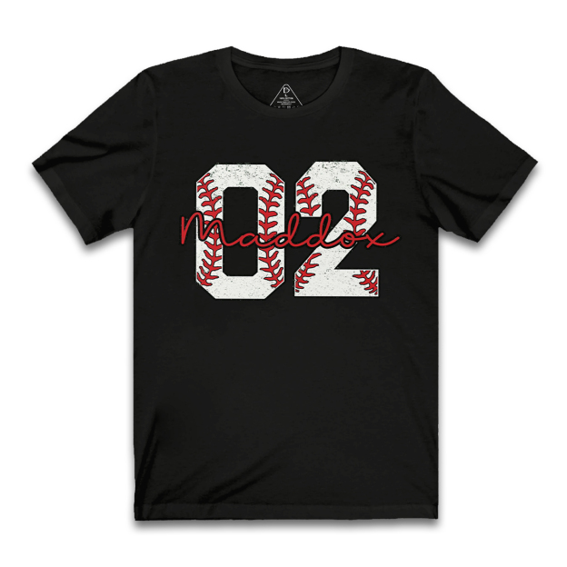 Personalized Baseball Number Mama T-Shirts