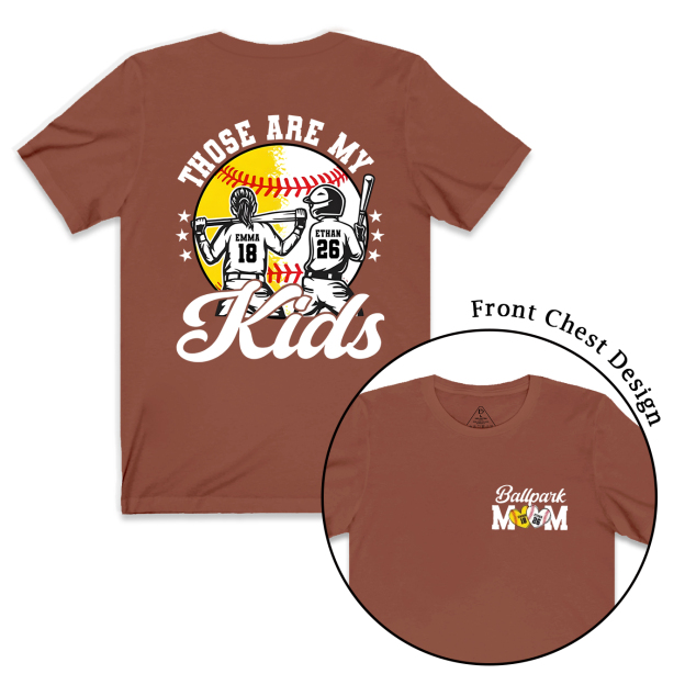 Those Are My Kids Baseball Mama T-Shirts