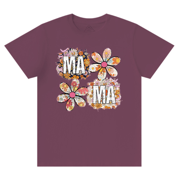 Retro Comfort Colors Floral Mama T-Shirts