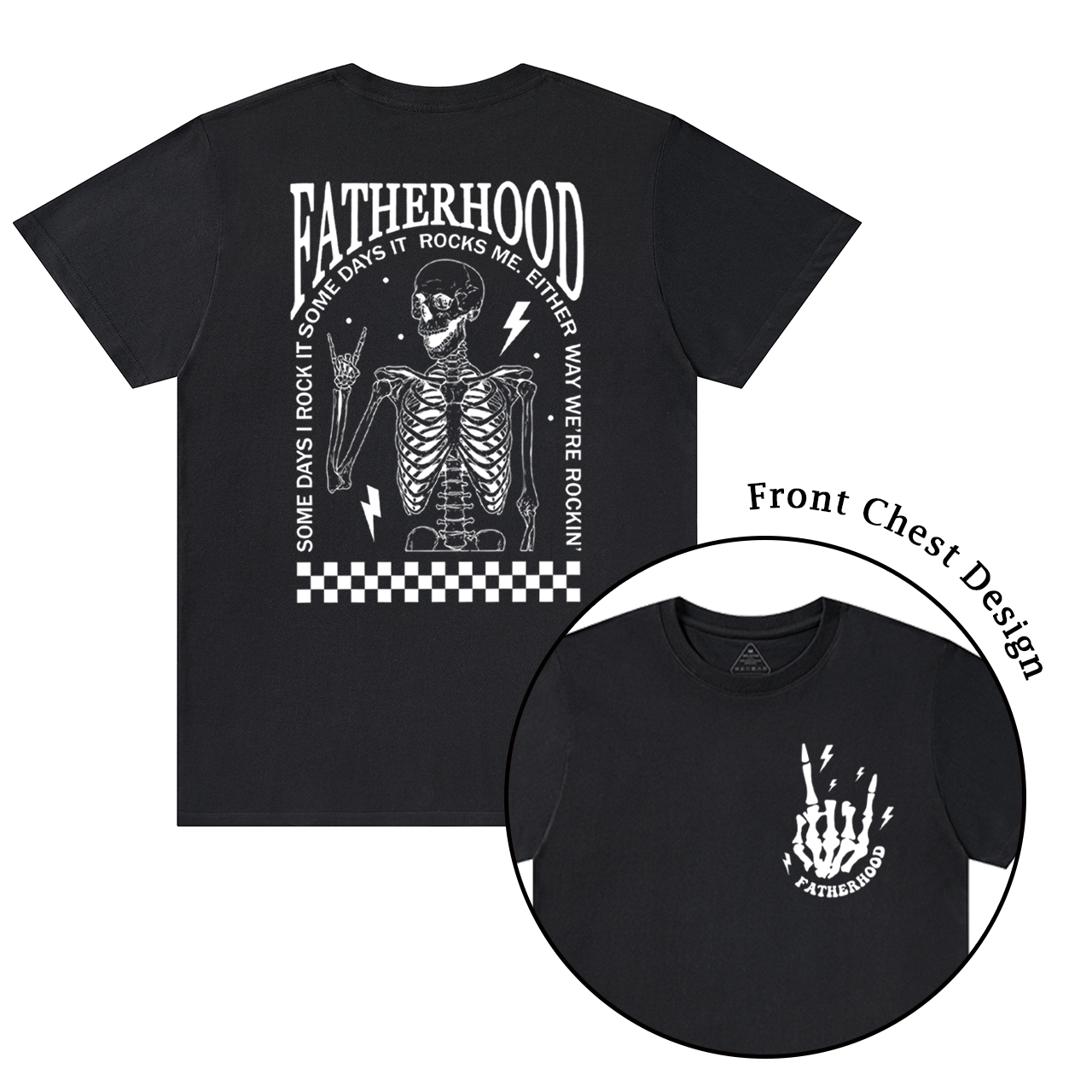 Funny Skeleton Fatherhood Dad T-shirt