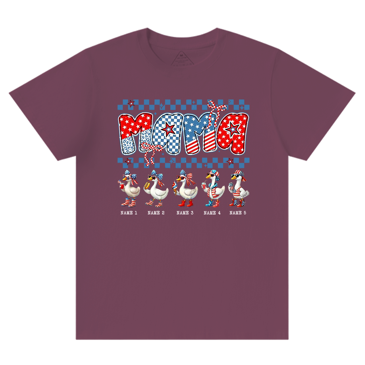 Personalized 4th Of July Mama Goose  T-Shirts