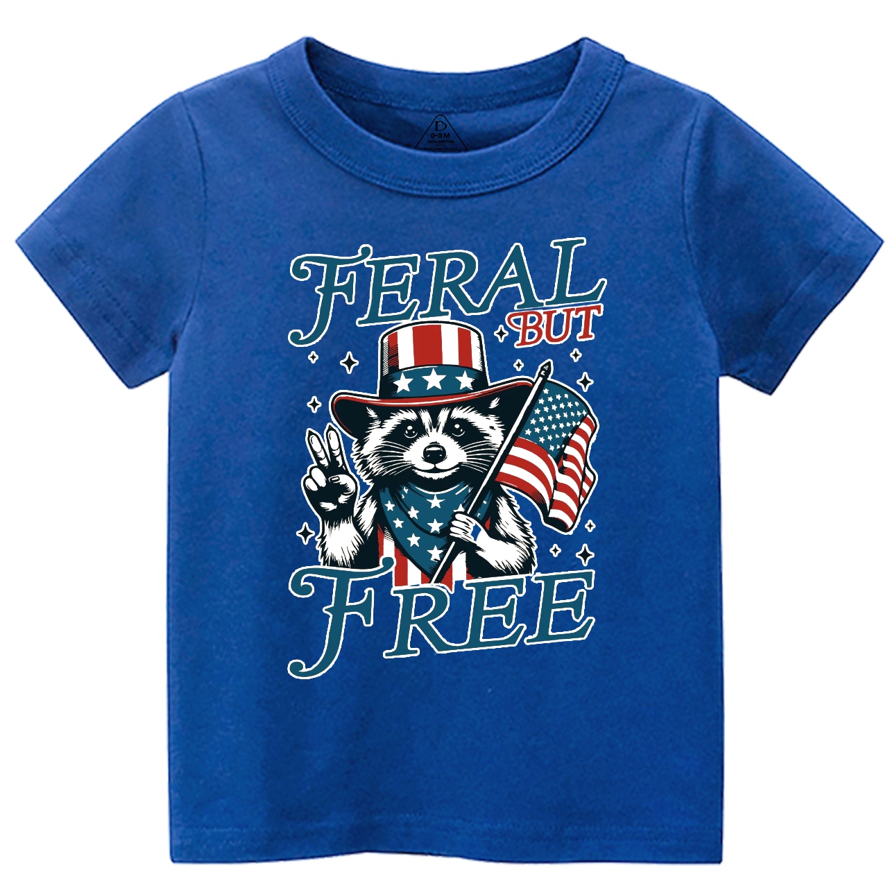 Feral But Free Fourth Of July Toddler&Kid's Tees Beepumpkin 