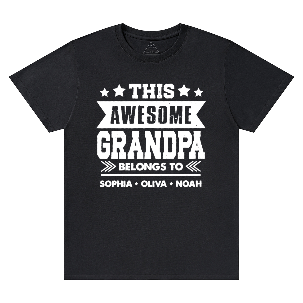 Personalized Grandpa With Kids Names T-shirt