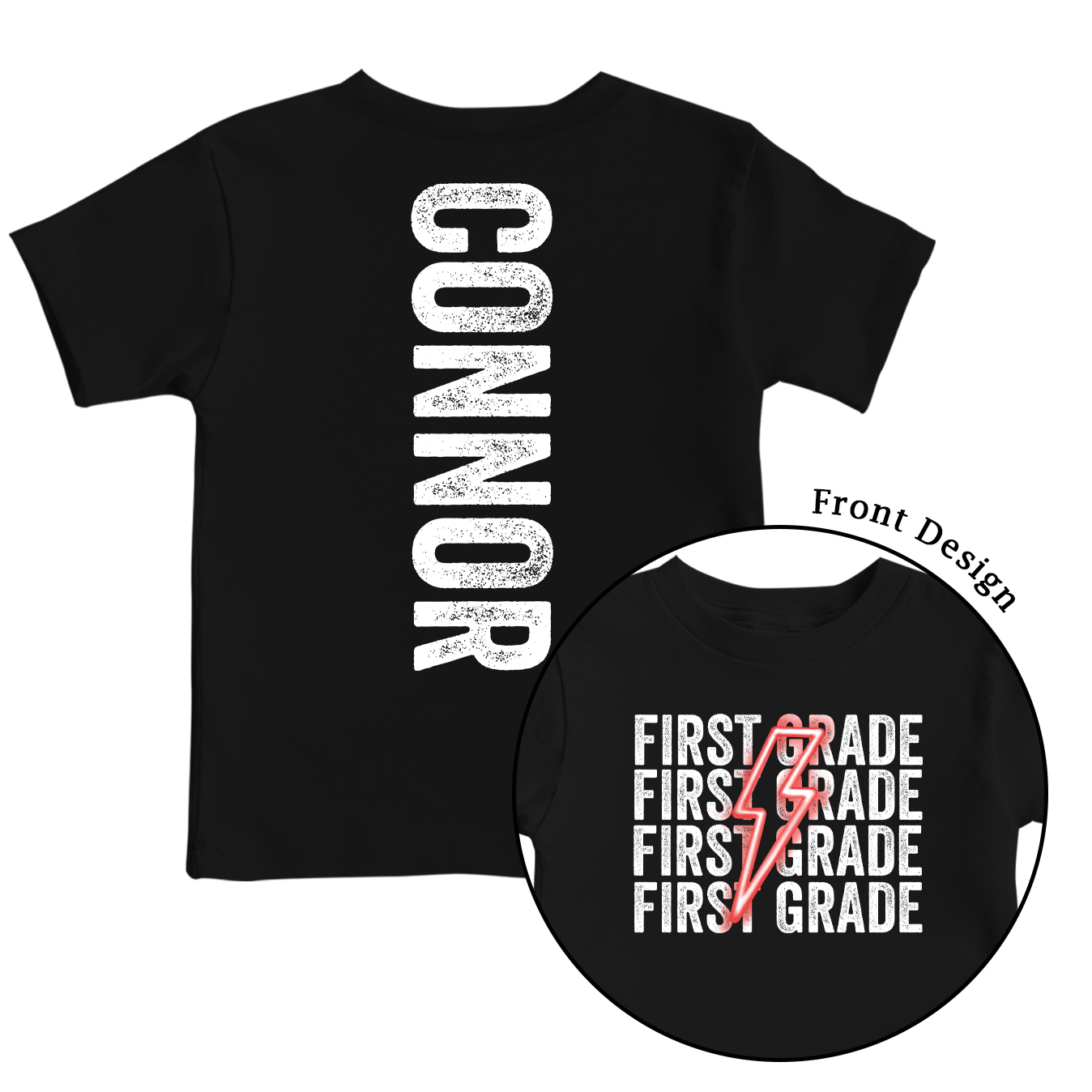 Personalized Lightning Kid Name Toddler&Kid's Tees Beepumpkin